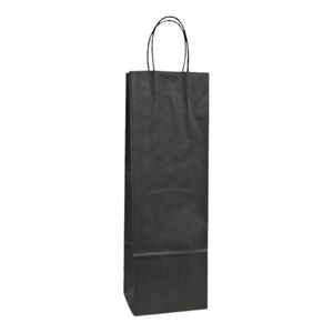 Sacola Papel 13.5x8x39 com Alça Preto 8073 Lc embalag. - 10UN