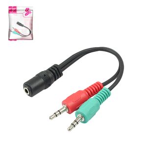 Cabo Adaptador P3 Fêmea X2 P2 Macho 20cm 6054 Pix - UN