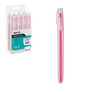 Caneta Marca Texto Rosa 7954 Bazze - 12UN
