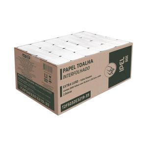 Papel Toalha Interfolhado Extra Luxo FD 19,3x20,5cm 1935 Indaial - 2000FLS