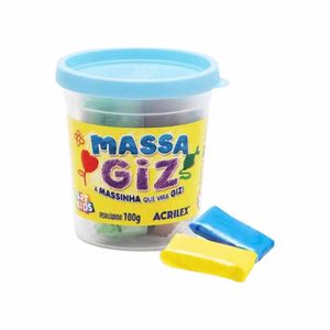 Massa Giz com 6 Cores 100g 0771 Acrilex - UN
