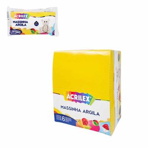 Massa para Modelar Argila Natural 100g 0987 Acrilex - EST