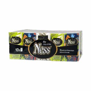 Lenço Papel Duplo Mini com 10 Folhas 20x20cm 3201 Ness - 10PCT