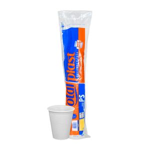 Copo Descartável 180ml Transparente Água Totalplast - 100UN
