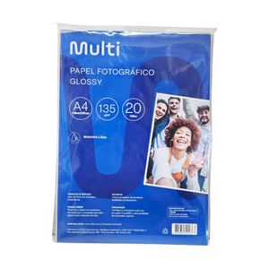 Papel Photo 135g A4 Glossy PE036 Multilaser - 20FLS