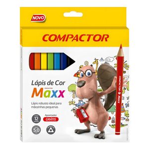 Lápis com 12 Cores Madeira Maxx 8000 Compactor - EST