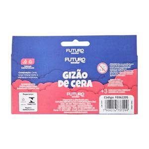 Giz de Cera Jumbo Caixa com 6 Cores FE062205 Futuro - EST