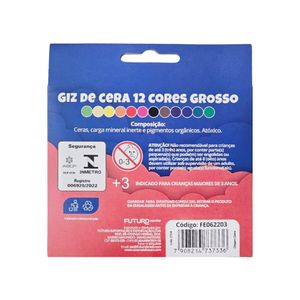 Gizão de Cera Caixa com 12 Cores FE062203 Futuro - EST