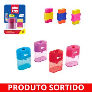 Apontador com Depósito + Borracha 1085 Tris - 2UN