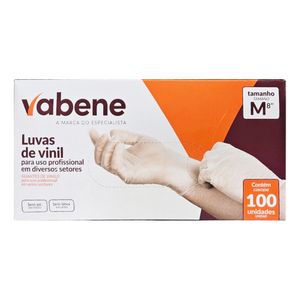 Luva de Vinil sem Pó M 1421IND Vabene - 100UN