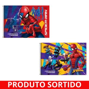 Caderno de Cartografia sem Seda Spider Man 80 Folhas 309184 Tilibra - 4UN