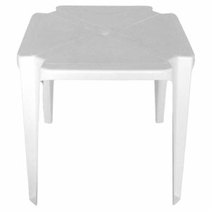 Conjunto Mesa Plástica 70x70cm com 4 Cadeiras Brancas - Plastex