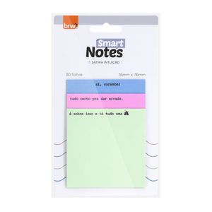 Bloco Adesivo 76x76mm Sátira Intuição BA8011 Brw - 3UN