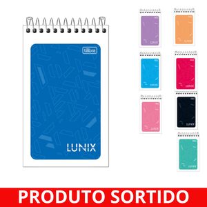 Caderneta Espiral Flexível 1/8 60 Folhas Lunix 233374 Tilibra - UN