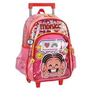 Mochila de Rodinhas turma da Mônica Pink IC39722MN Luxcel - UN