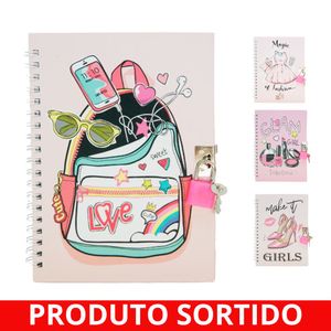 Diário com Cadeado 48 Folhas Sortido 8452 Yins paper - UN