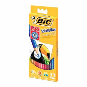 Lápis Cor com 12 Cores Evolution 0821 Bic - EST