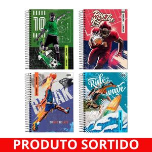 Caderno Universitário 20x1 320 Folhas Sport Sortido 68785 Jandaia - 2UN