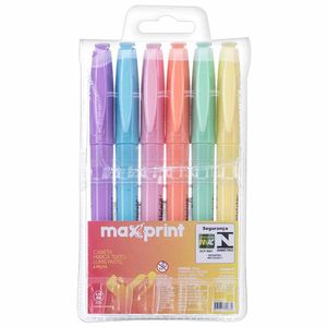 Caneta Marca Texto Lumis Cores 70000027 Maxprint - 6UN