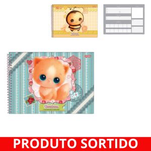 Caderno Universitário Espiral Capa Dura sem Seda 80 Folhas Sweetiness 6890 Jandaia - 4UN