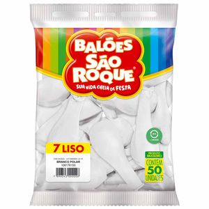Bola de Soprar Nº 7 Branco Polar 6150 São roque - 50UN