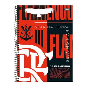 Caderno Universitário 10x1 160 Folhas Flamengo Sortido 9296 Foroni - 4UN