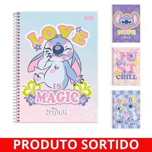 Caderno Universitário 1x1 80 Folhas Stitch Sortido 3365238 Foroni - 4UN