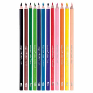 Lápis de Cor Inteiro 12 Cores Mega Soft Color 1112 Tris - 6EST