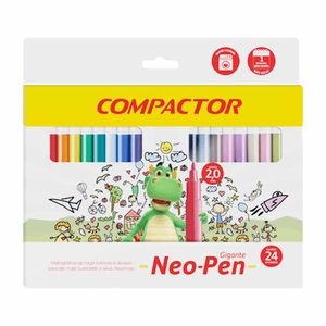 Caneta Hidrocor Neopen Gigante 24 Cores 67000 Compactor - 5EST