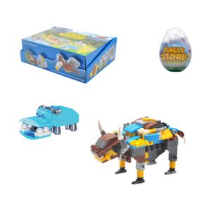 Blocos de Montar Plástico Animais 24677 99 toys - 12PCS