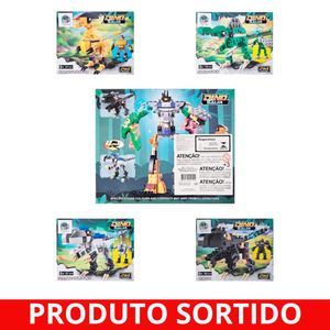 Blocos de Montar Plástico Dinossauro 25151 99 toys - 12PCS