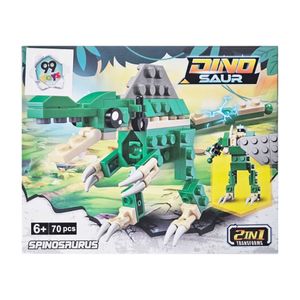 Blocos de Montar Plástico Dinossauro 25151 99 toys - 12PCS