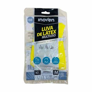 Luva Látex Multiuso Tamanho M Amarelo 3015 Inoven - PAR