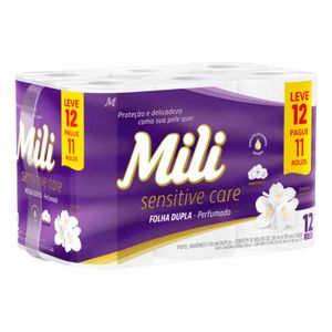 Papel Higiênico Bianco Perfumado Folha Dupla 30m Neutro 1589 Mili - 12RL