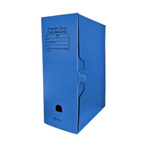 Arquivo Morto 35x25x13 com Divisória Azul 3809 Polibras - 5UN