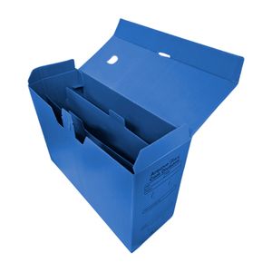 Arquivo Morto 35x25x13 com Divisória Azul 3809 Polibras - 5UN