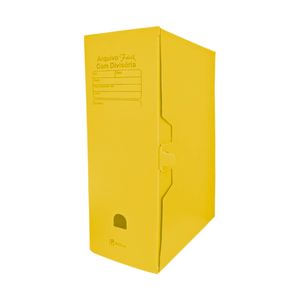 Arquivo Morto 35x25x13 com Divisória Amarelo 3806 Polibras - 5UN