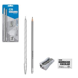 Kit Escolar 4x1 Colors Cinza 3723 Cis - CT