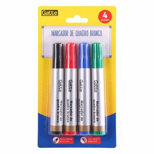 Pincel Marcador Quadro Branco Cores 0519 Make+ - 4UN