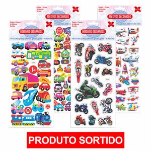 Adesivo Infantil Aventura 10x24 Sortido 5402 Make+ - CT