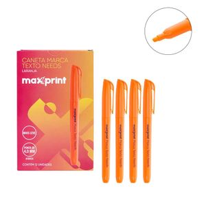 Caneta Marca Texto Needs Laranja 0132 Maxprint - 12UN