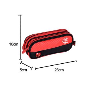 Estojo Escolar Duplo Flamengo Vermelho FLA24624F Clio - UN