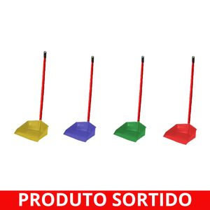 Pá de Lixo Plástico Cabo Longo Sortido 3024 Sta julia - UN