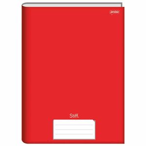 Caderno Capa Dura Universitário 80 Folhas Stiff Vermelho 68818 Jandaia - 5UN