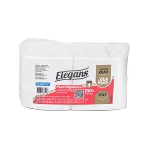 Papel Higiênico Interfolhas Cai Cai 10x20cm 1741 Mili - 500FLS