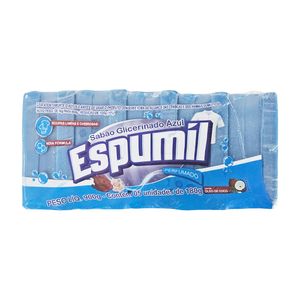 Sabão em Barra Glicerinado 180g Azul 4011 Espumil - 5UN