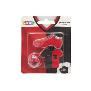 Borracha Plástica Futebol Vermelho Preto 21960 Acrilex - UN