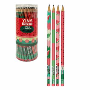 Lápis Preto HB com Borracha Estampado YP8227 Yins paper - 72UN
