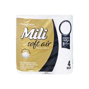 Papel Higiênico Neutro Folha Tripla com 20m 1452 Mili - 4RL