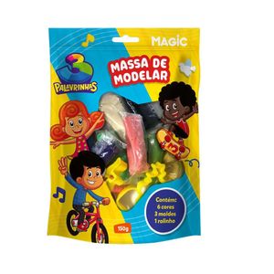 Massa para Modelar 150g Palavras 6 Cores 2321 Magic - UN